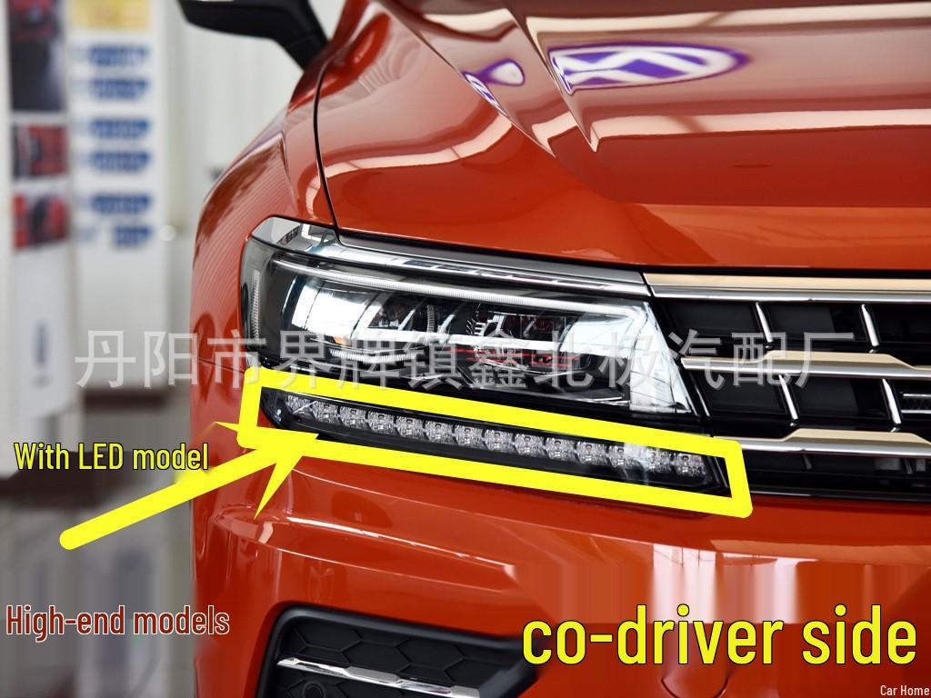 Compatible with Volkswagen 2017-2020 Tiguan L Headlight Black Rear Shell