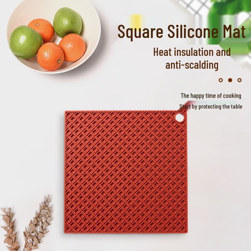 Honeycomb Silicone Placemats: Heat-Resistant, Non-Slip, Easy-to-Clean, Quadrilateral Kitchen Table Mats.