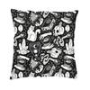 Wizardry  Bat Print Cushion Cover Home Living Room Sofa Decoration Square Throw Pillow