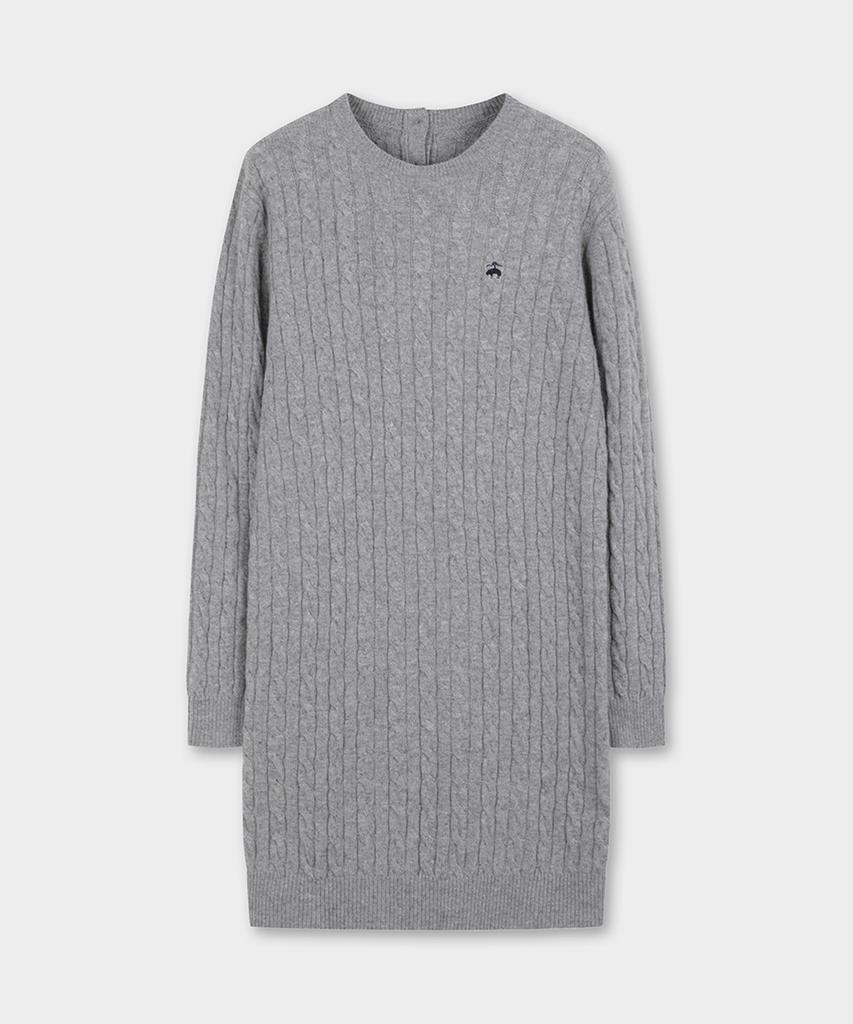 Brooks Brothers [Women'S] Wool Cable Dress (Grey) (Bbdzwb0002Wef)