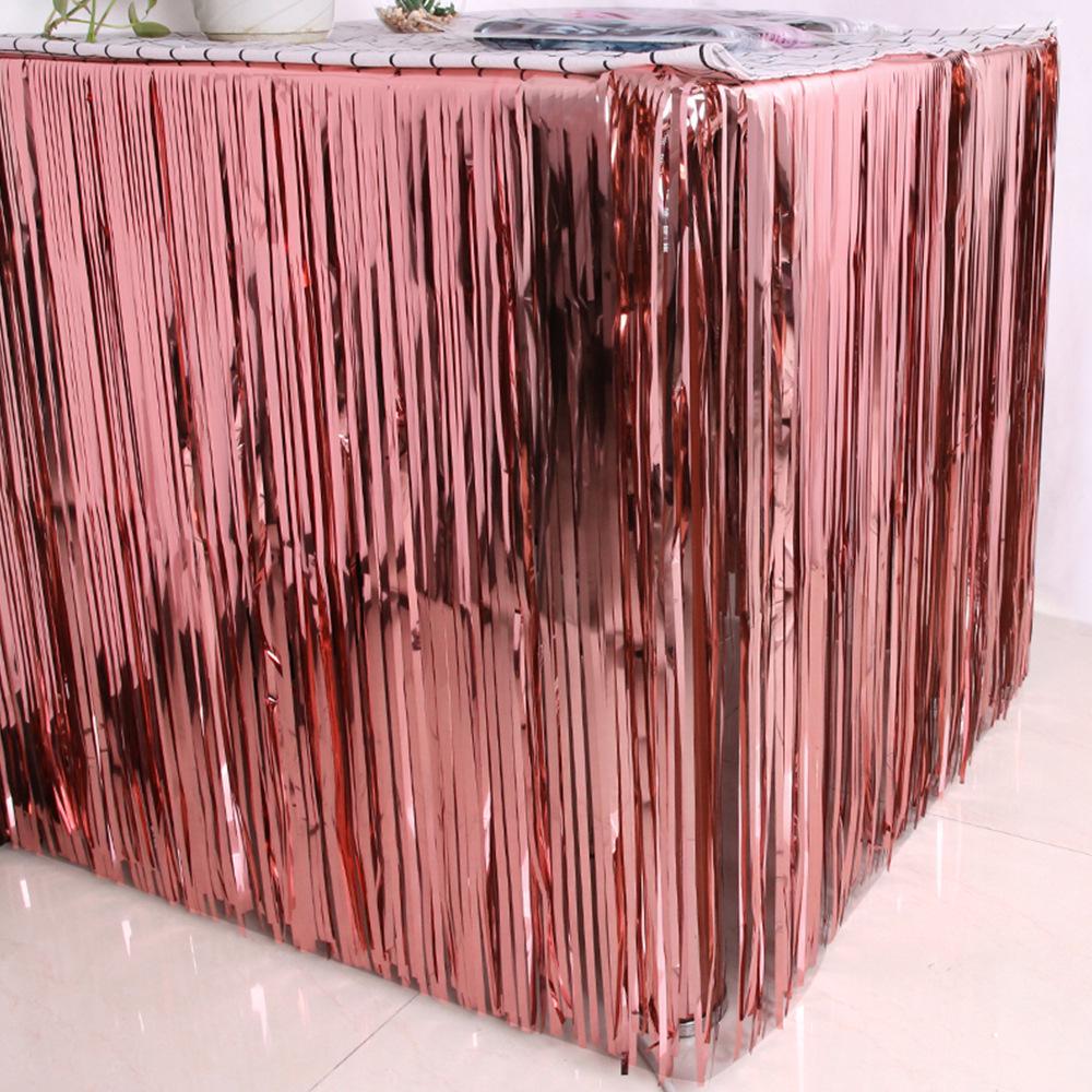 Rain Curtain Fringe Table Skirt for Party or Dining Table Decoration