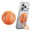 For Magsafe Magnetic Phone Ring Holder For iPhone 12 13 14 15 16 17 18 Series Aluminum Alloy Foldable Silicone Finger Kickstand