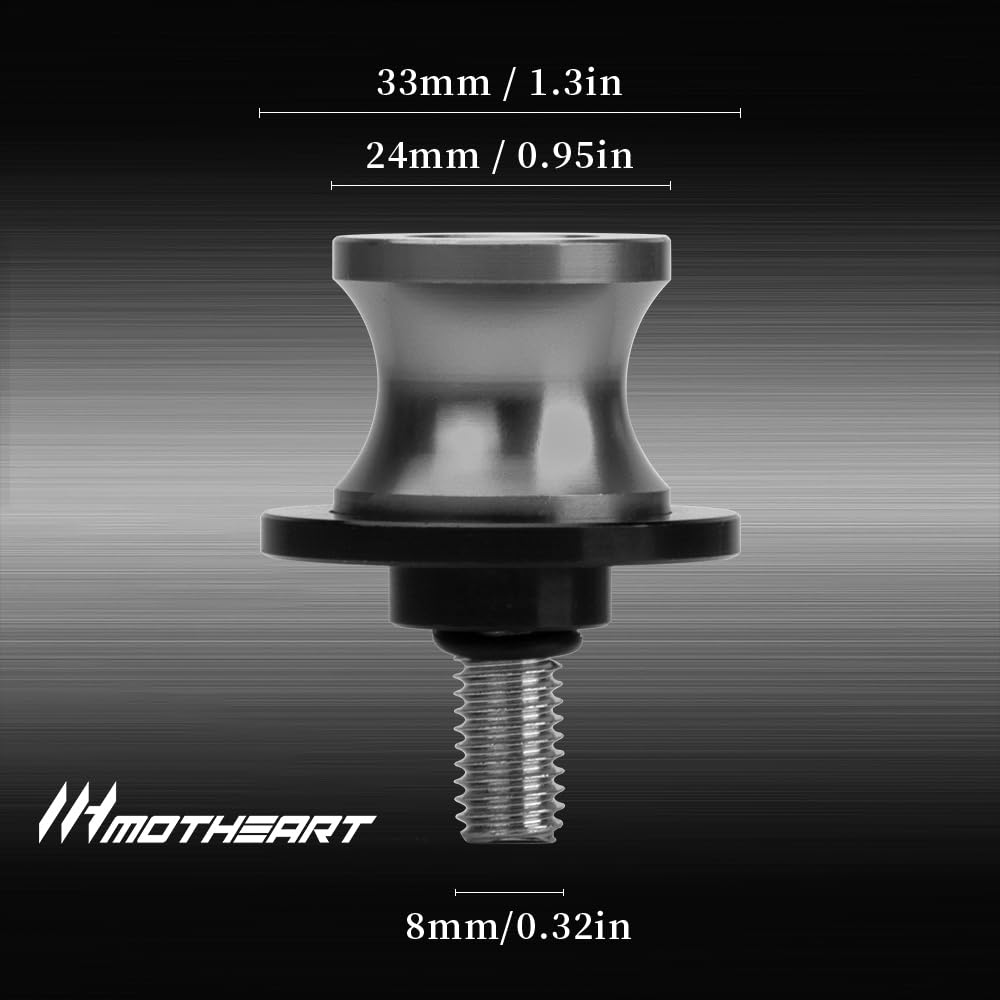 MotHeart M8 Swingarm Bobbins for Ninja 1000 2011-2019 Ninja 1000SX 2020-2024 Paddock Stand Shock