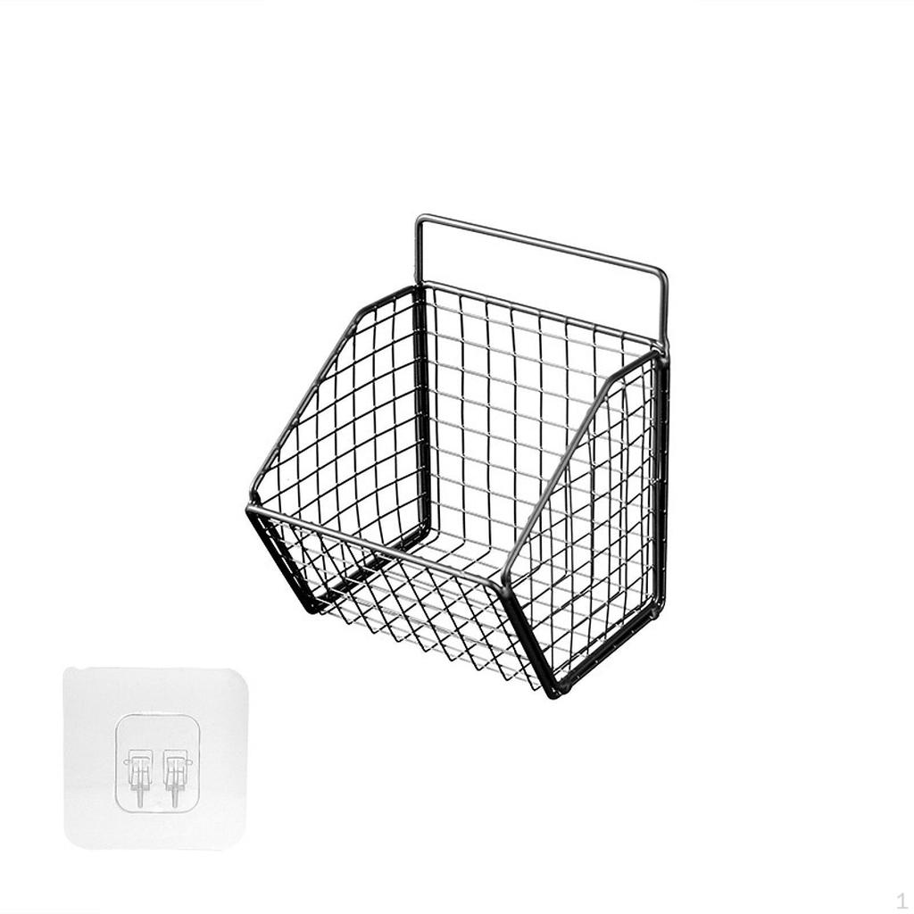 Fruit Basket, Hanging Kitchen Baskets, Wall Mount, Multifunctional Iron Storage Basket for The