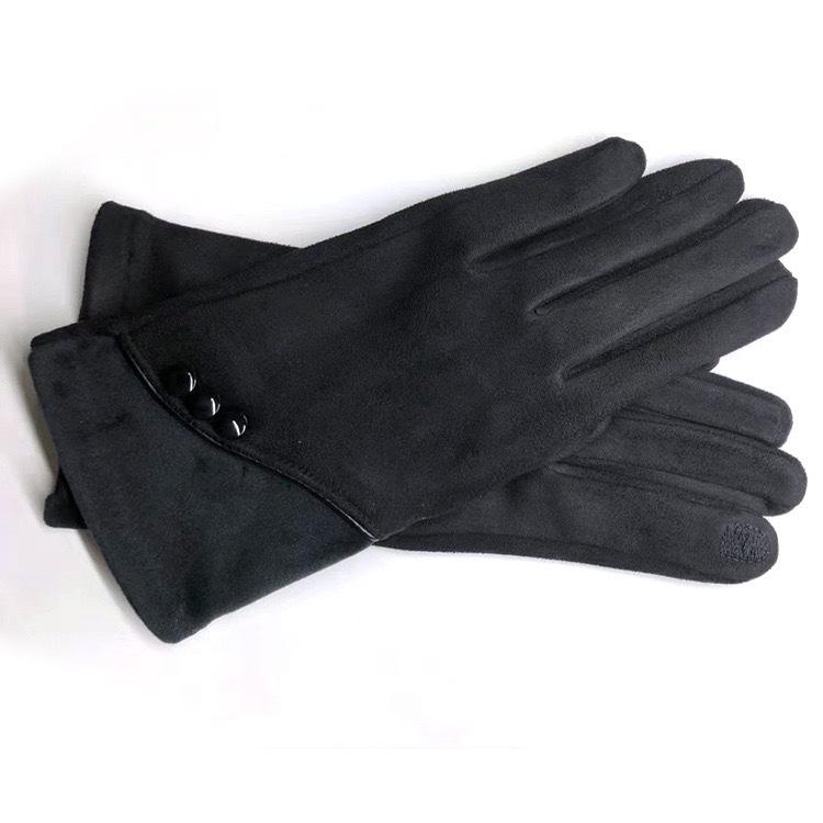 Guanti da Ciclismo Invernali in Pelle Scamosciata Touchscreen da Donna: Caldo, A prova di freddo, Con bottoni, Design a dita divise