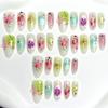 30 pieces of small fresh 3D three-dimensional point diamond wearing nail boutique strawberry flower almond nail art