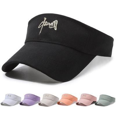 Embroidered Sunscreen Hat Summer Sun Hat for Men Women Running Sports Empty Top Hat