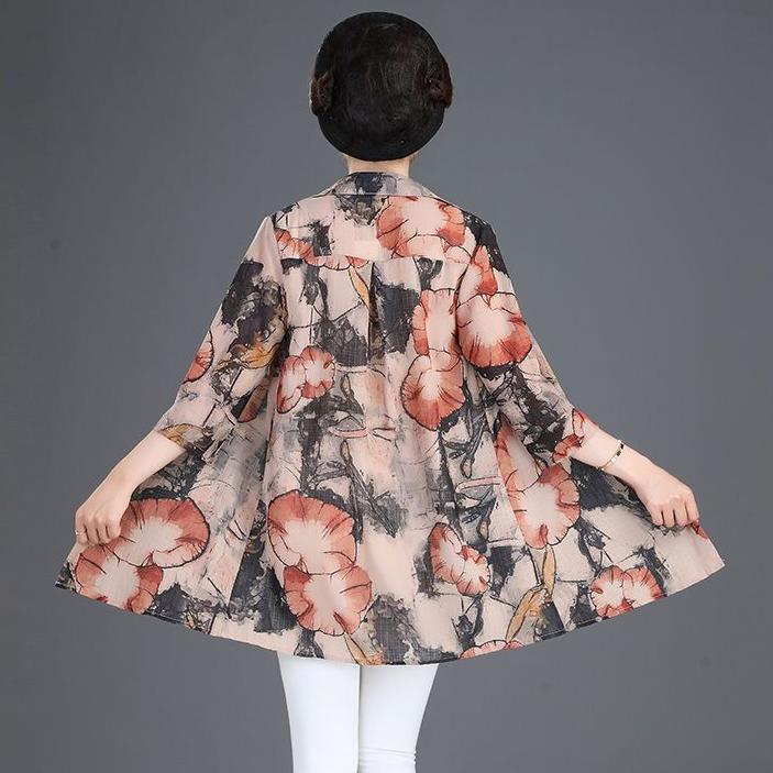 Letnia damska średniej długości odzież chroniąca przed słońcem damska koszula z rękawem siedem czwartych dla kobiet