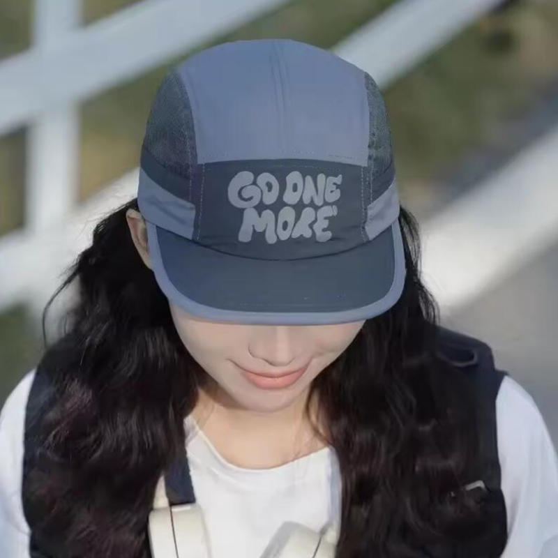 Letter Printing Quick-drying Hat Drawstring Design Japanese Style Short Brim Baseball Cap Thin Adjustable Sun Visor Cap Unisex