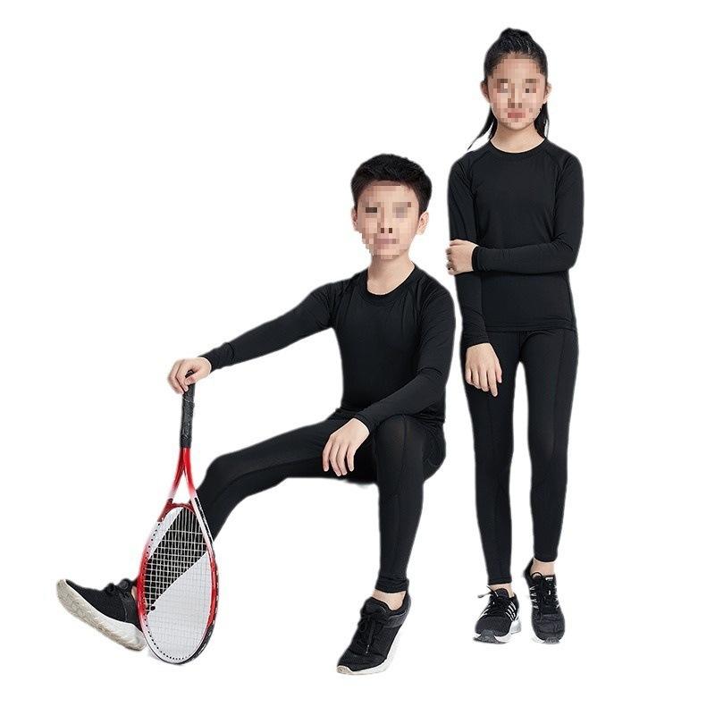 Children's tights, basketball training clothes, autumn and winter sports suits, primer clothes, football quick-drying clothes, boys and boys fitness