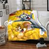 1pc Tom Jerry Blanket Lightweight Flannel Throw For Sofa, Bed, Travel, Livingroom, Office, Couch, Chair, And Bed