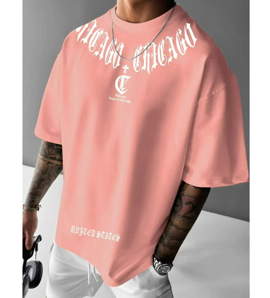 XXS-6XL Duży Rozmiar Męski T-shirt Grafika z Literami Lato Casual Oversize Odzież Męska Krótki Rękaw Top T-shirty Pulower