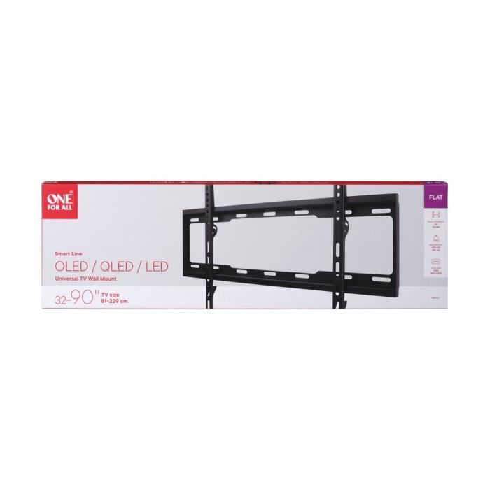 ONE FOR ALL WM2611 Support TV mural fixe 32"-90" (81 à 229cm) - Poids max : 100kg