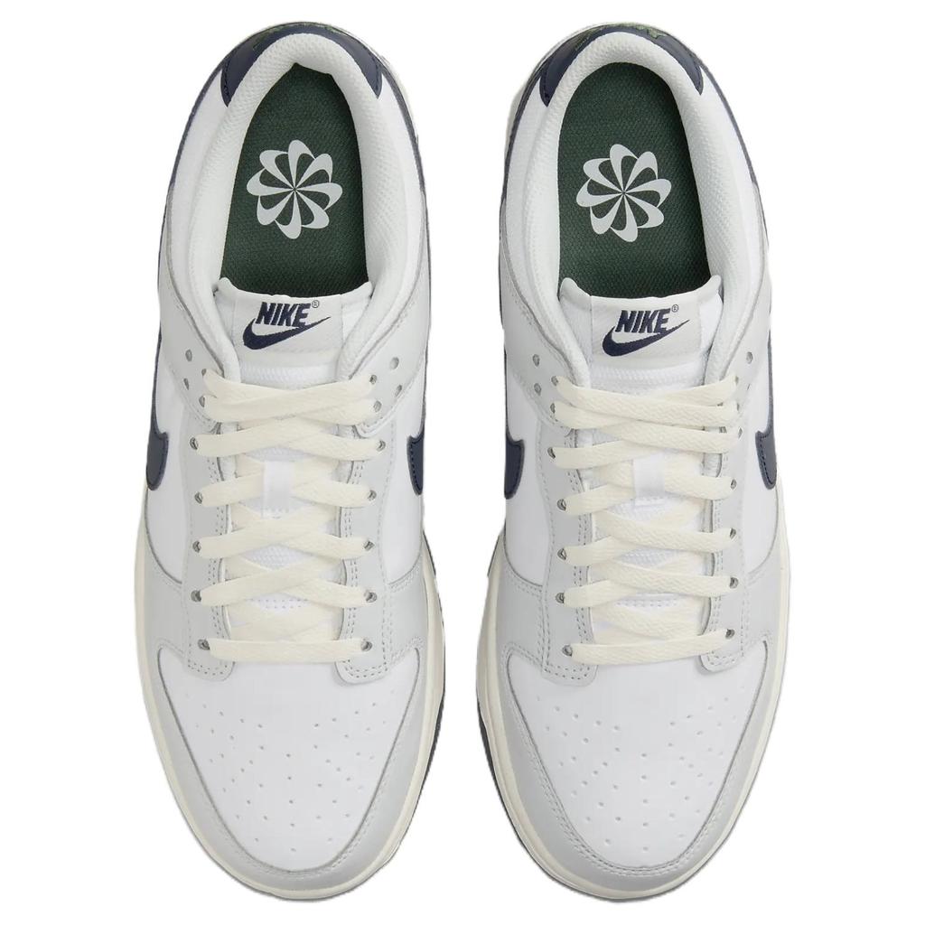 Nike Dunk Low White Midnight Navy Men Sneakers Summit-White Platinum-Tint DV0831-111