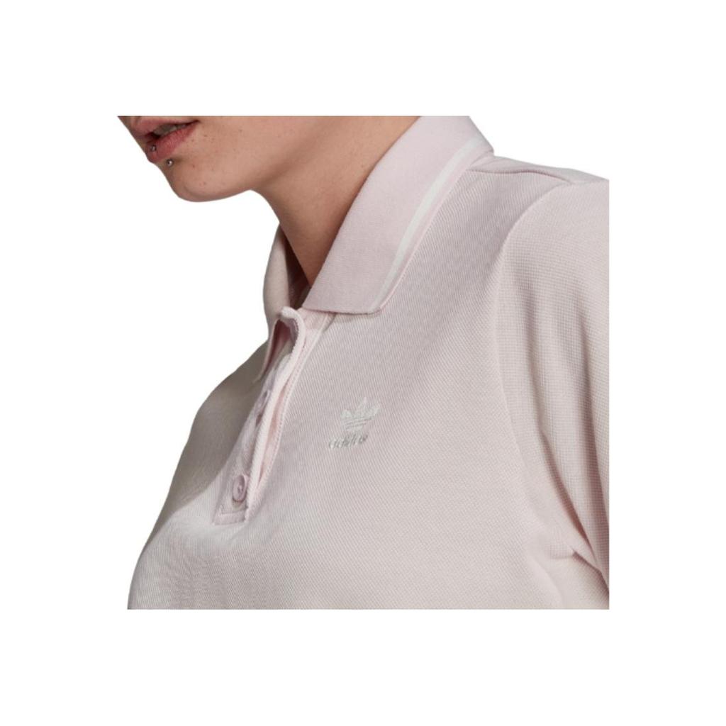 Adidas Originals Short College Style Sports Short Sleeve Polo Shirt Women Tops Pearl-Crystal-Purple H56470