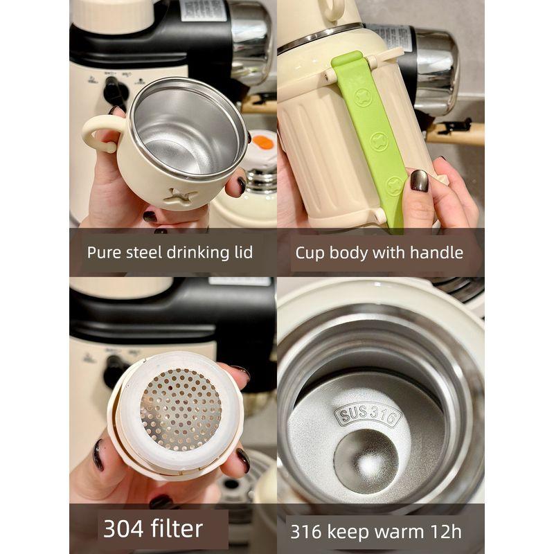 Large-Capacity Thermos Cup for Women, High-Looking 2025 New Model, Large Belly Water Cup with Lid for Drinking Water, 316 Stainless Steel Cup