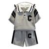 Stylish Summer Toddler Boys Short Sleeve Outfit Set For Kids Aged 3 To 8 Years