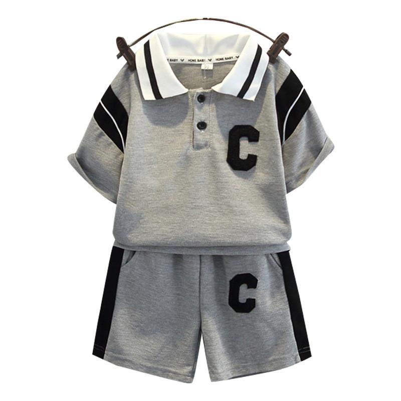 Stylish Summer Toddler Boys Short Sleeve Outfit Set For Kids Aged 3 To 8 Years