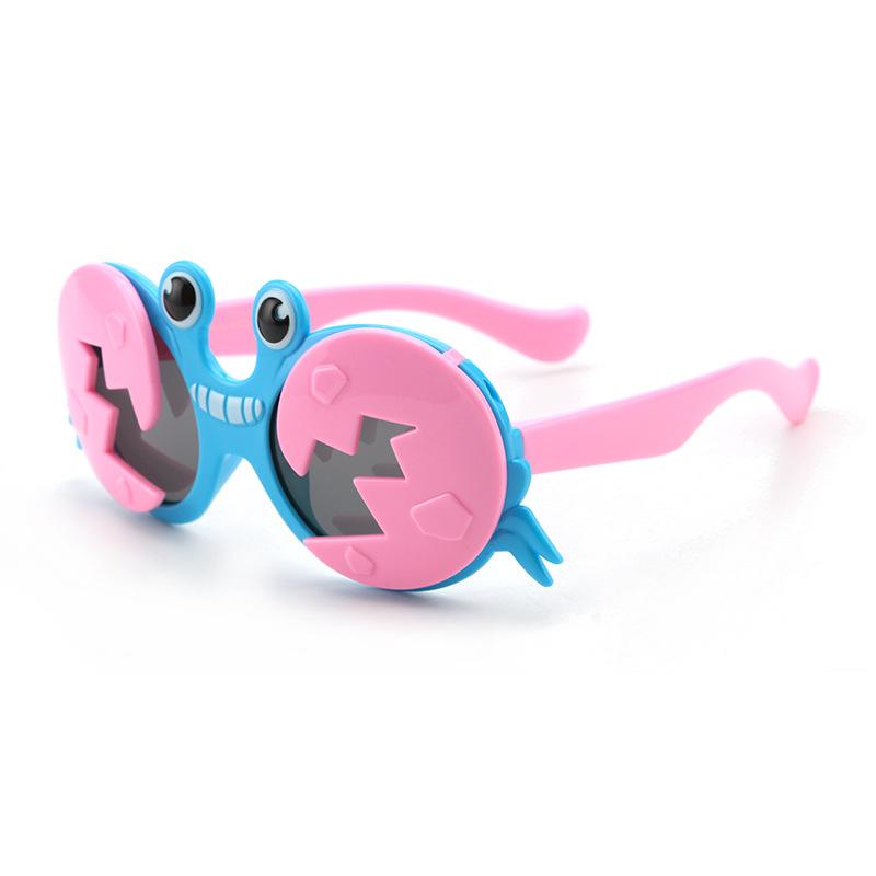 

Cartoon Childrens Crab Polarized Sunglasses Full Frame Design Uv Protection червоний