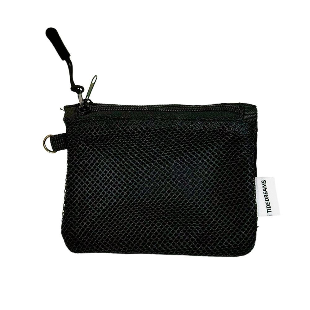 

Dopamine Color Mesh Cosmetic Bag Candy Color Make Up Case Fashion Coin Purse чорний