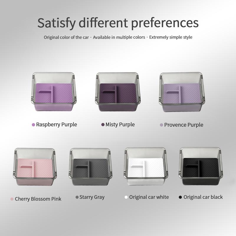 For Tesla Model 3 Highland / Y Juniper / YL Center Console Armrest Storage Box Hidden Storage Box Car Interior Tuning Accessory