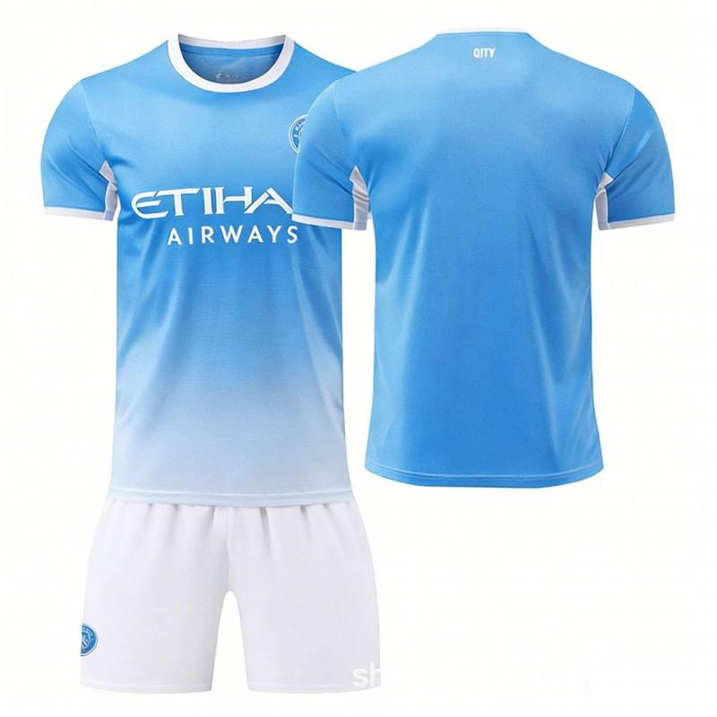 

2627 Manchester City Home No. 9 Harland Shirts 10 Sherki 47 Foden 7 Malmus Football Jersey Set Men 18#