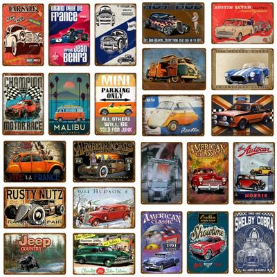American Classic Car Truck Vintage Poster Metal Signs Tin Plaque For Pub Bar Club Garage Home Decor Wall Art Painting YJ123