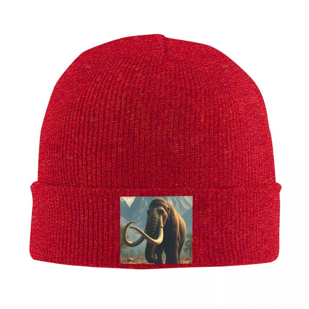Mammoth Prehistoric Beast Warm Knitted Cap Hip Hop Bonnet Hat Autumn Winter Outdoor Beanies Hats for Unisex Adult