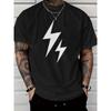 European Sizes Lightning T-shirt- Fashionable and Bold Everyday Casual T-shirt- The Perfect Gift for Music Lovers, Trendsetters