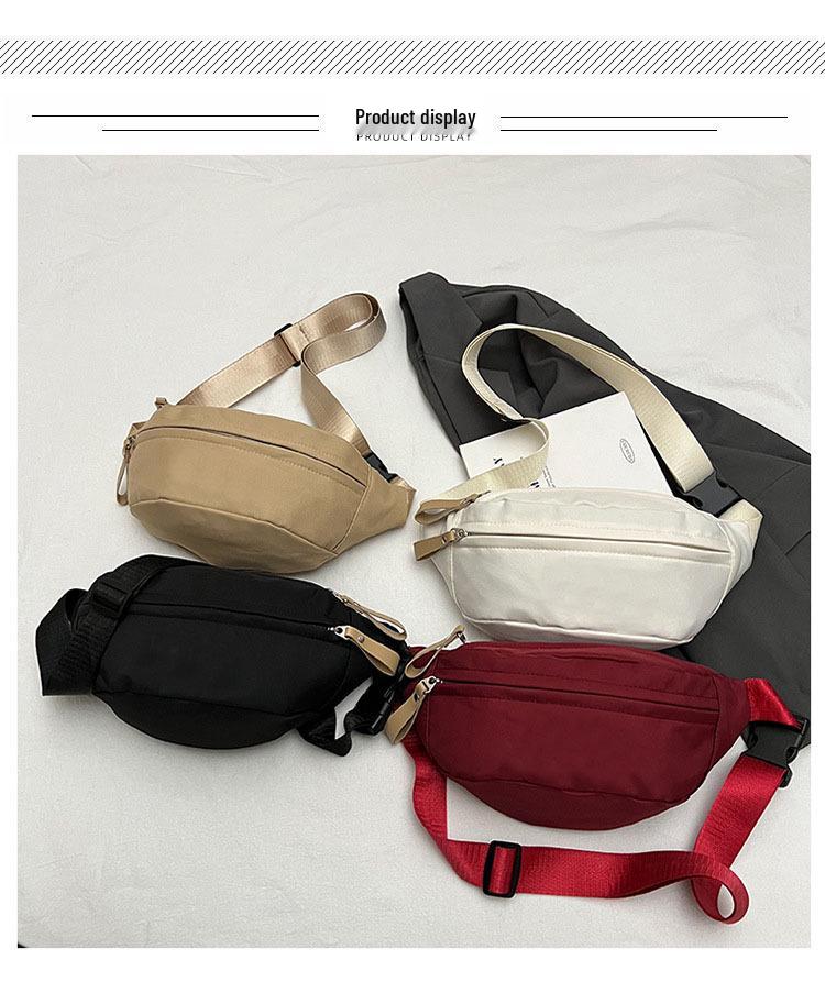 New Style Women's Crossbody Chest & Waist Bag with 3 Pockets and Logo Print - Large Capacity for Sports and Running