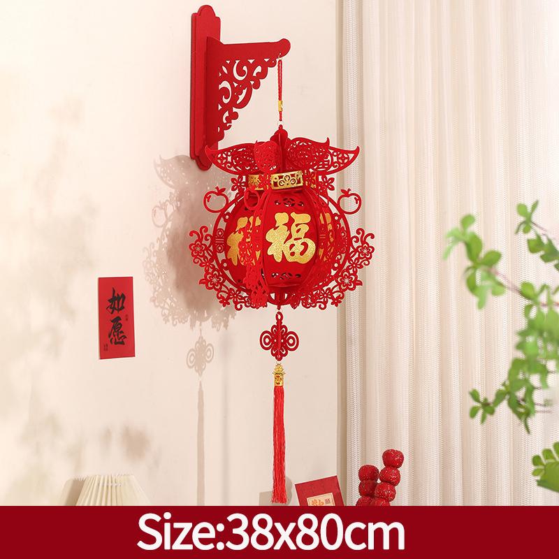 Chinese New Year Lanterns Decoration 2026 Lunar New Year Lanterns Spring Festival Red Lantern with Tassel Wedding Party Supplies