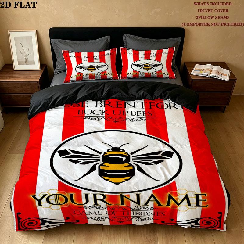 Custom Brentford Bedding Quilt Set Quilt Cover Pillowcase Home Decoration Birthday Gift (1 * duvet cover + 2 * pillowcase, without core)