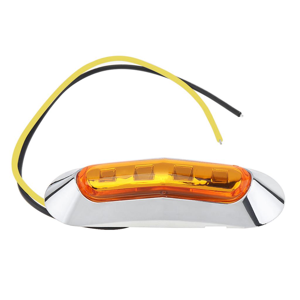 10pcs Amber DC 12V - 24V 4 LED Side Marker Indicator Lights Fit for Auto Car / Bus / Truck , Robust Car Indicator Lights