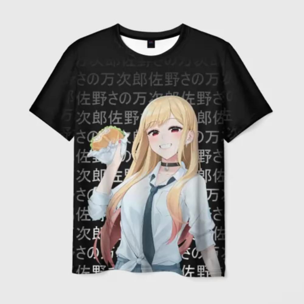 Beliebtes Marin Kitagawa T-Shirt 3D-gedrucktes lässiges Kurzarm-T-Shirt für Männer/Frauen für Kinder Kawaii Anime Harajuku Unisex-Kleidung