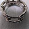 Used Hermes HERMES Scarf Ring Chaine d'Ancre Silver Carre Beautiful Condition 795