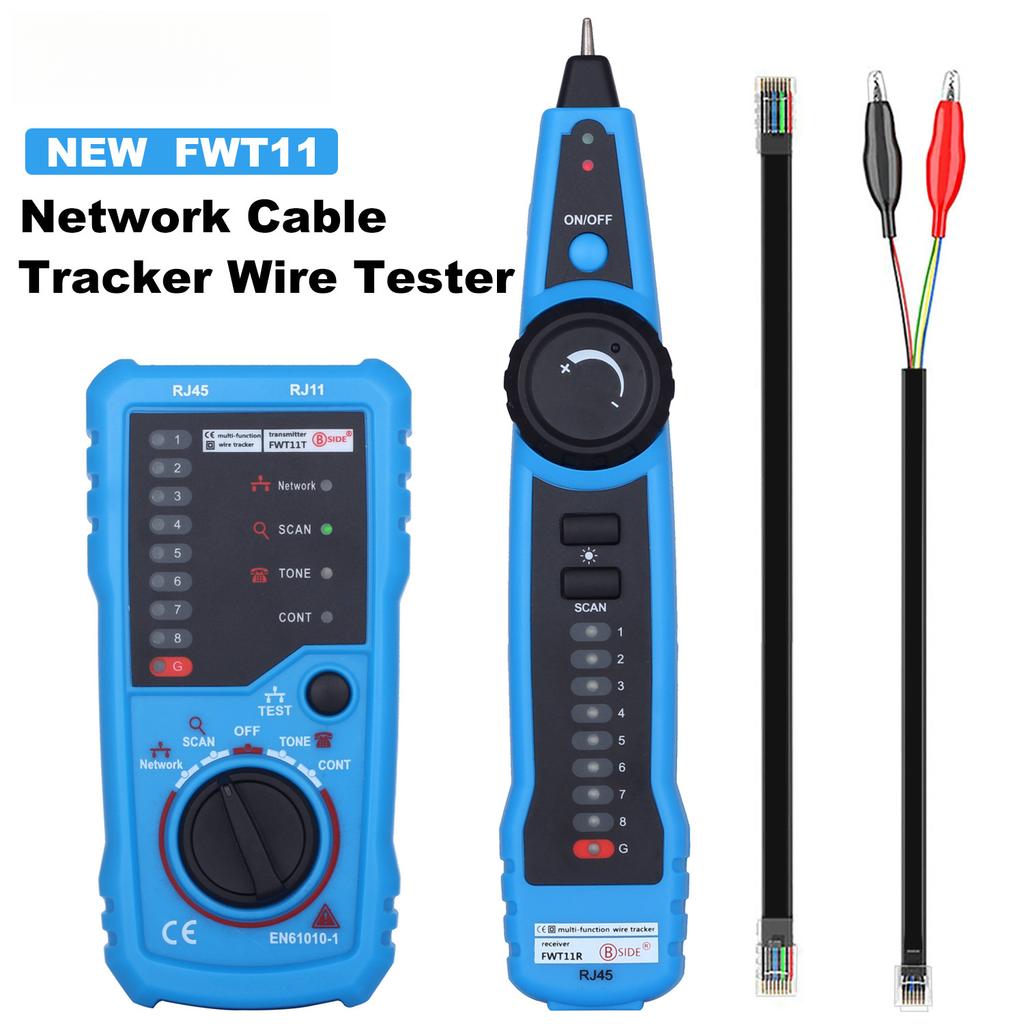 FWT11 Multi-Function Network Cable Tester & Wire Tracker, Anti-Interference Telephone Line Locator for RJ45 RJ11
