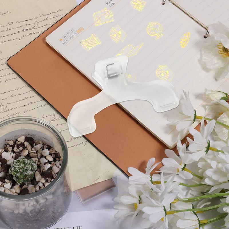 Transparent Plastic Book Clip Fixed Book Holder Simple Reading Aid Transparent Page Holder Clip School Stationery Office Supplie