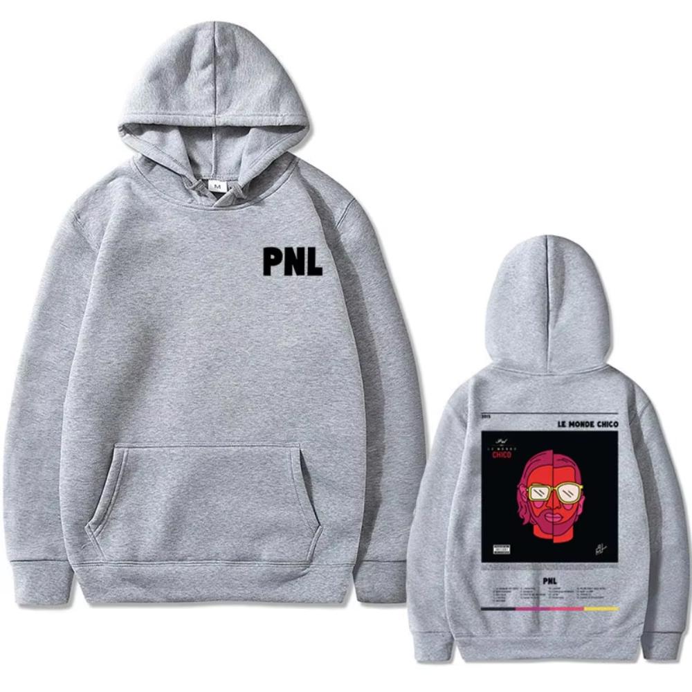 French Rapper PNL Le Monde Chico Album Print Hoodie Men Women Hip Hop Casual Oversized Sweatshirts Hoodies