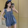 High-Waisted Wide-Leg Denim Overalls for Women - Slimming, Age-Reducing, Summer Fit