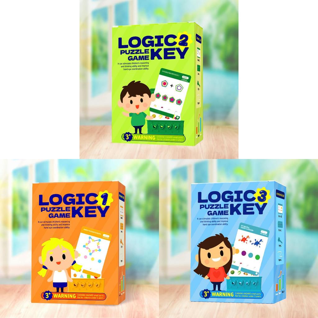 Gioco di Puzzle Logico a Chiave per Bambini con Materiale Cartaceo Educativo e Difficoltà Progressiva
