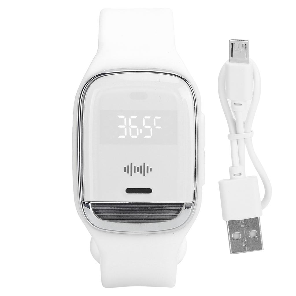 Outdoor Ultrasonic Mosquitoes Repeller Bracelet Portable Electronic Repellent WatchWhite