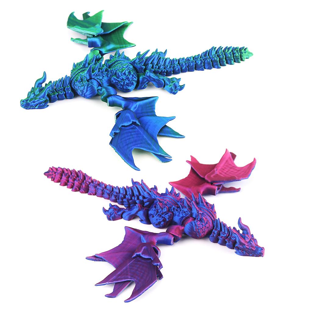 3D printed Evil Winged Dragon (with wings), with movable wings and multiple joints, 3D printed party gift toys