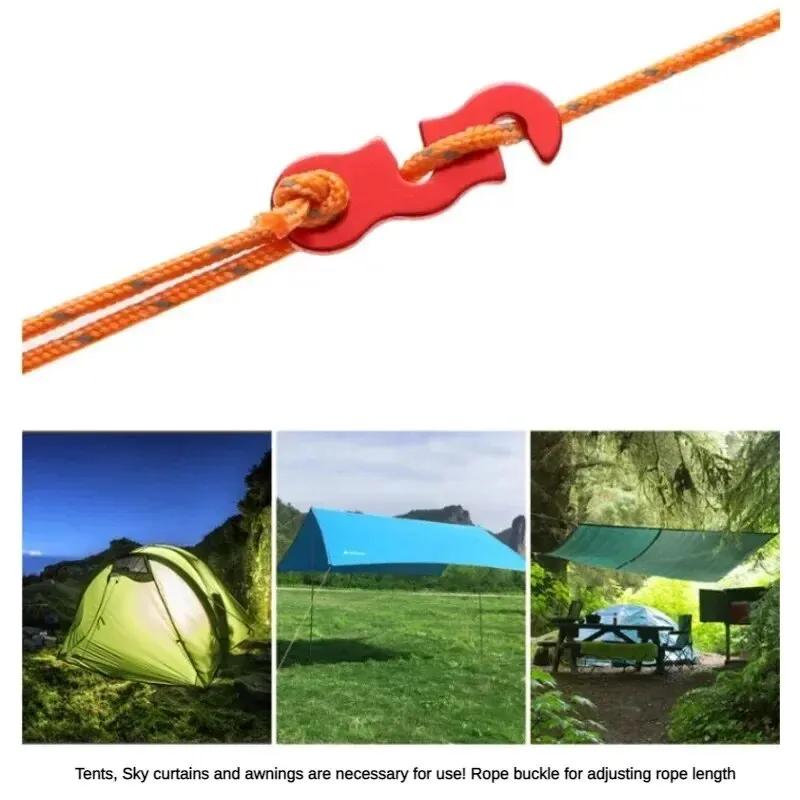 10pcs Adjustable Camping Tent Cord Rope Buckle S Type Tensioners Fastener Kit Outdoor Camping Tents Securing Accessories