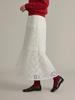 Moonlight Lover French Retro Velvet Lace Layered Women's Winter Skirt N859C