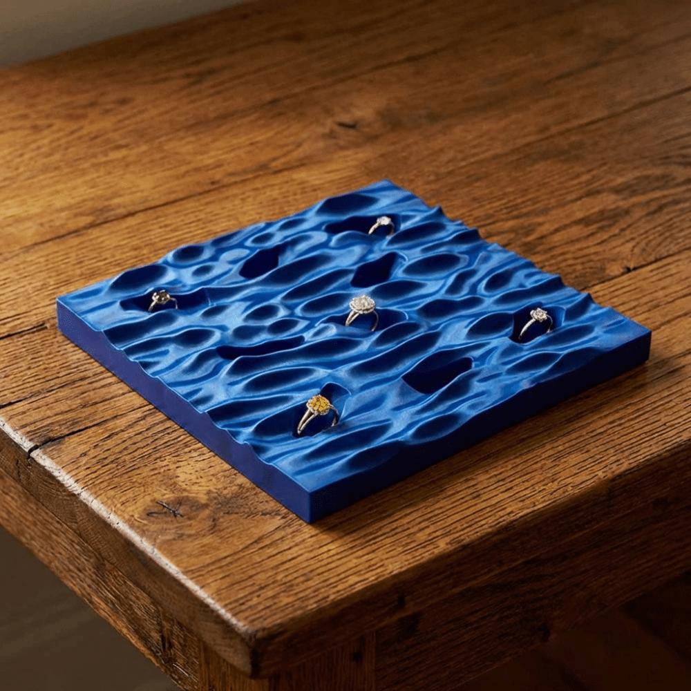 INS 3D Printing Rings Holder Creative Jewelry Storage Tray Ring Display Plates  Room Decor