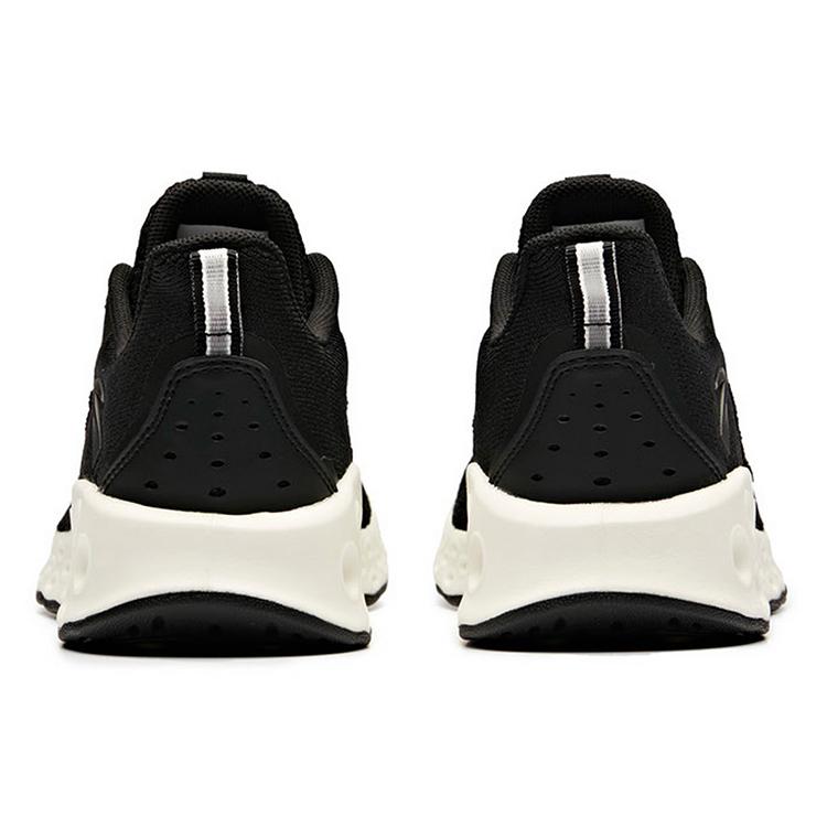 Anta Wormhole Technology Cushioning Slip Resistant Abrasion Resistant Low top Running Shoes Women's Black White 12925588-2