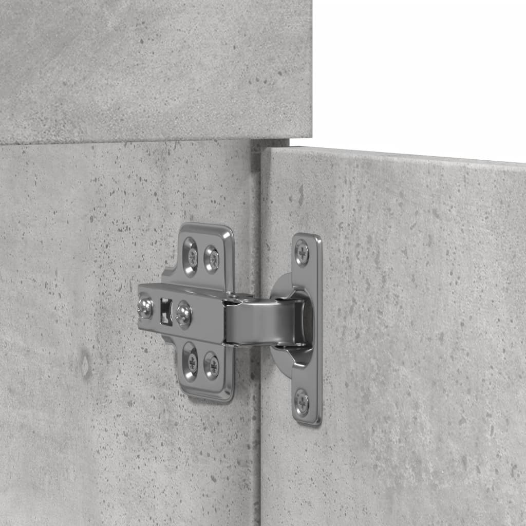 Bathroom Vanity Unit Concrete Grey 90 x 38.5 x 46 cm Particleboard