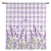 Violet Purple Lavender Floral Butterfly Plaid Violet Purple Transparent Curtains Living Room Decoration Window Panel Curtain Cooking Area Netting