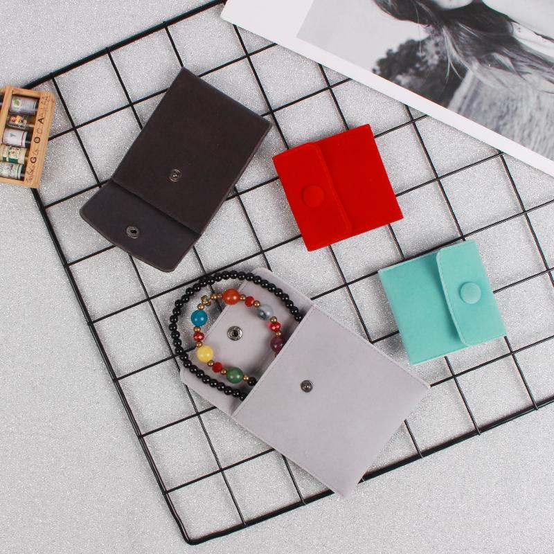 10pcs/Lot Jewellery Pouch Packaging Bag Soft Velvet Gift Bracelet Necklace Earrings Rings Storage Button Velvet Bag KTY