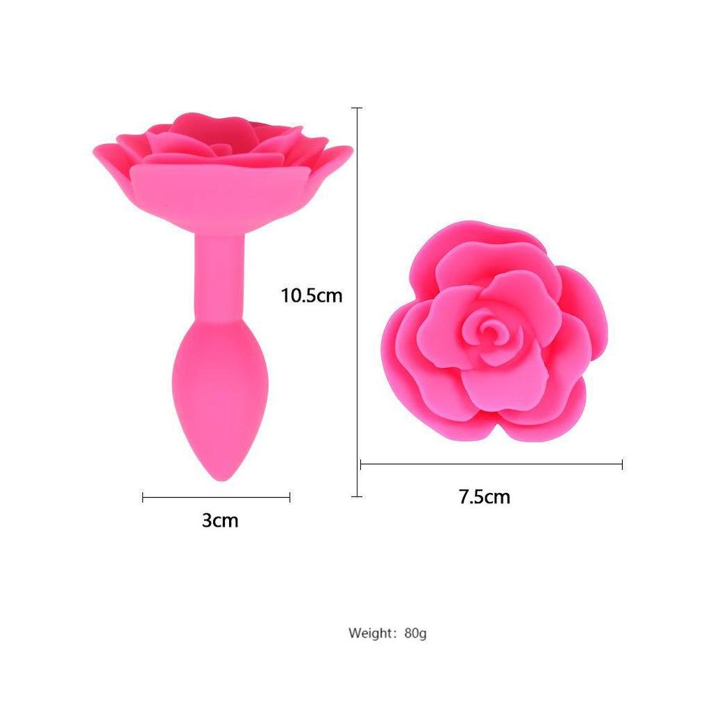 Butt Plug BDSM Rose Smooth Silicone Anal Plug Sexy Anal Tail Toys Prostate Massager Dilator Buttplug For Women Man Adult Couple